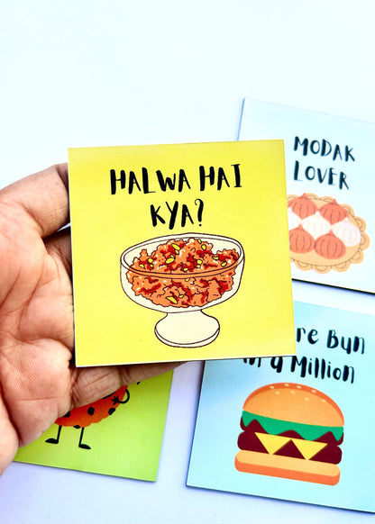 Foodie Delight: Combo of 4 Quirky Fridge Magnets for Food Lovers Theme 2